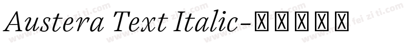 Austera Text Italic字体转换